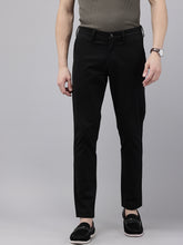 Men's Black Cotton Caribbean Slim Fit Solid 5 Pocket Cross Pocket Trouser